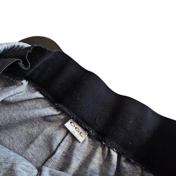 OGL Womens Double Waistband Jogger Sweatpants, Gray Heathered, Size Medium - Picture 8 of 8